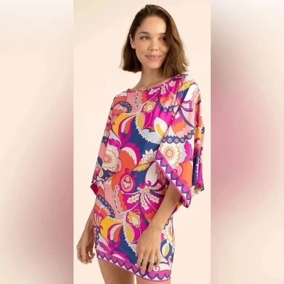 Trina Turk Sevilla Tunic Multicolor Size M - Picture 4 of 6